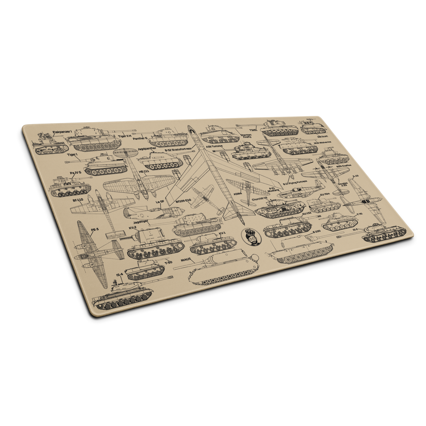 Ultimate Military Blueprint Gaming mouse pad