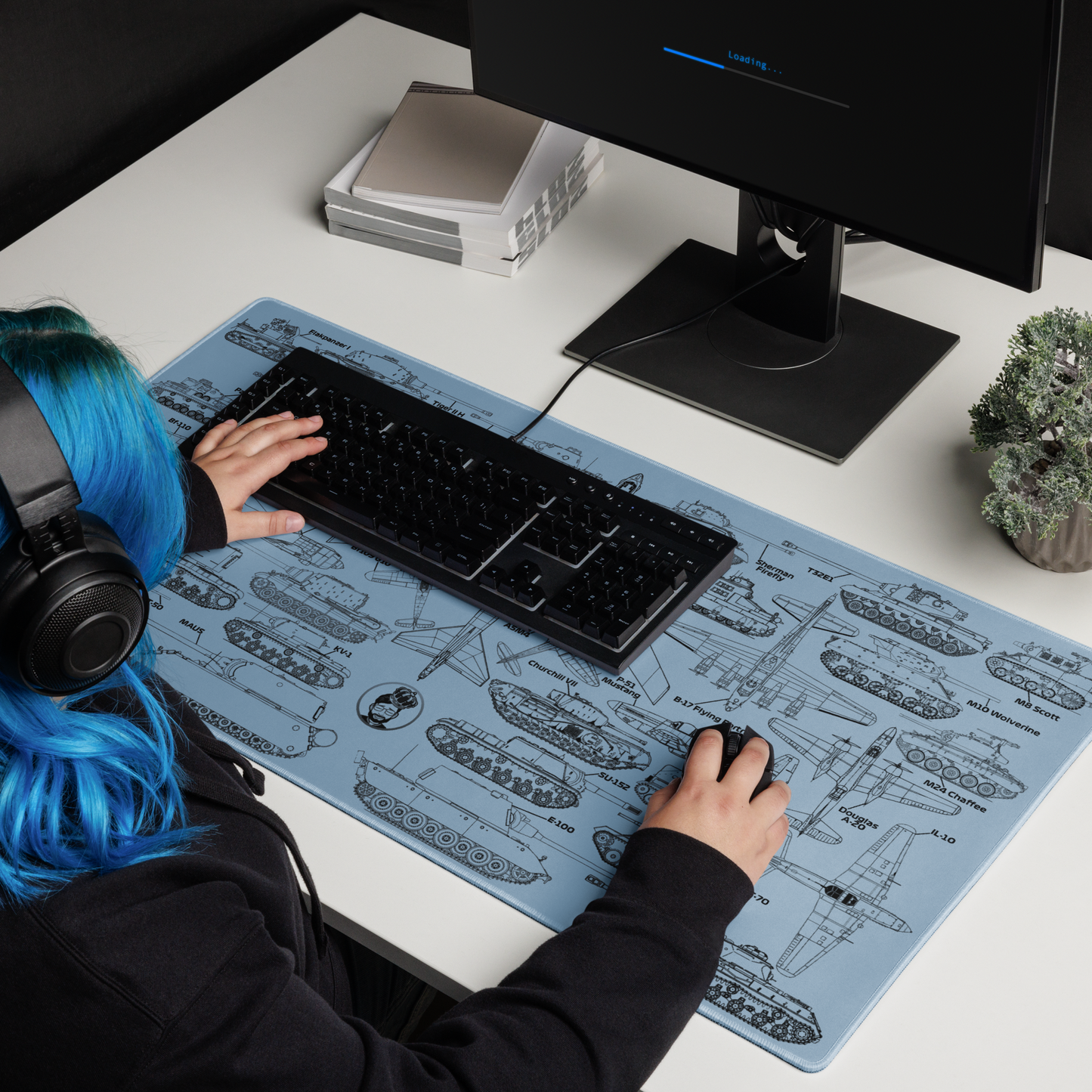 Ultimate Military Blueprint Gaming mouse pad