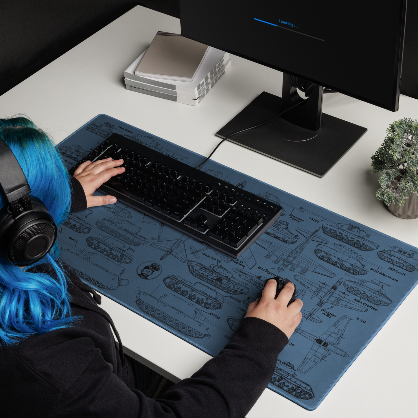 Ultimate Military Blueprint Gaming mouse pad