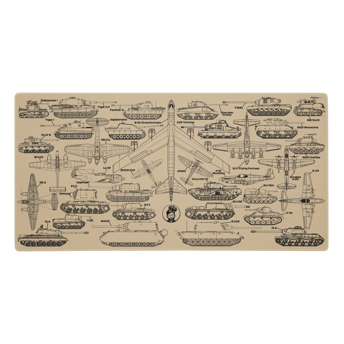 Ultimate Military Blueprint Gaming mouse pad