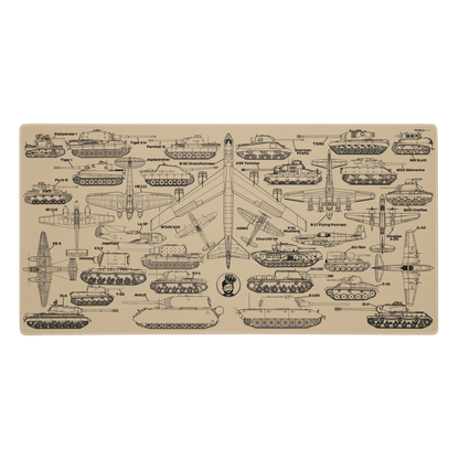 Ultimate Military Blueprint Gaming mouse pad