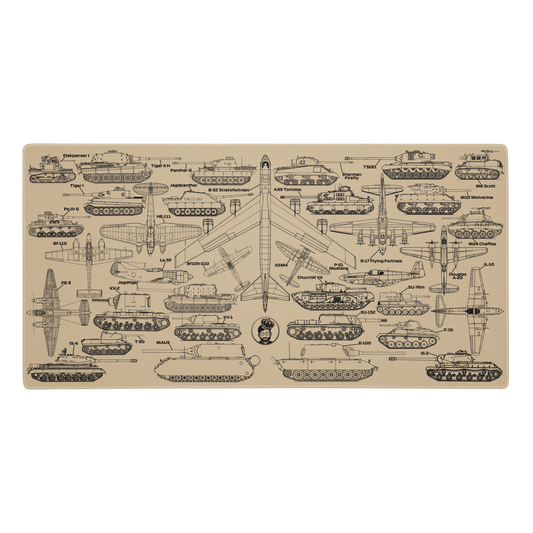 Ultimate Military Blueprint Gaming mouse pad