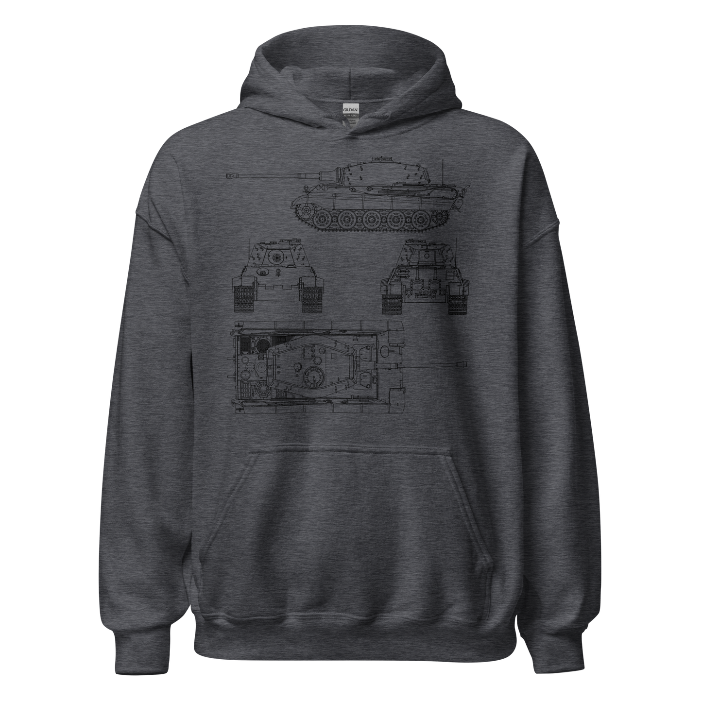 King Tiger II (H) Blueprint Hoody (Panzerkampfwagen Tiger Ausf. B)