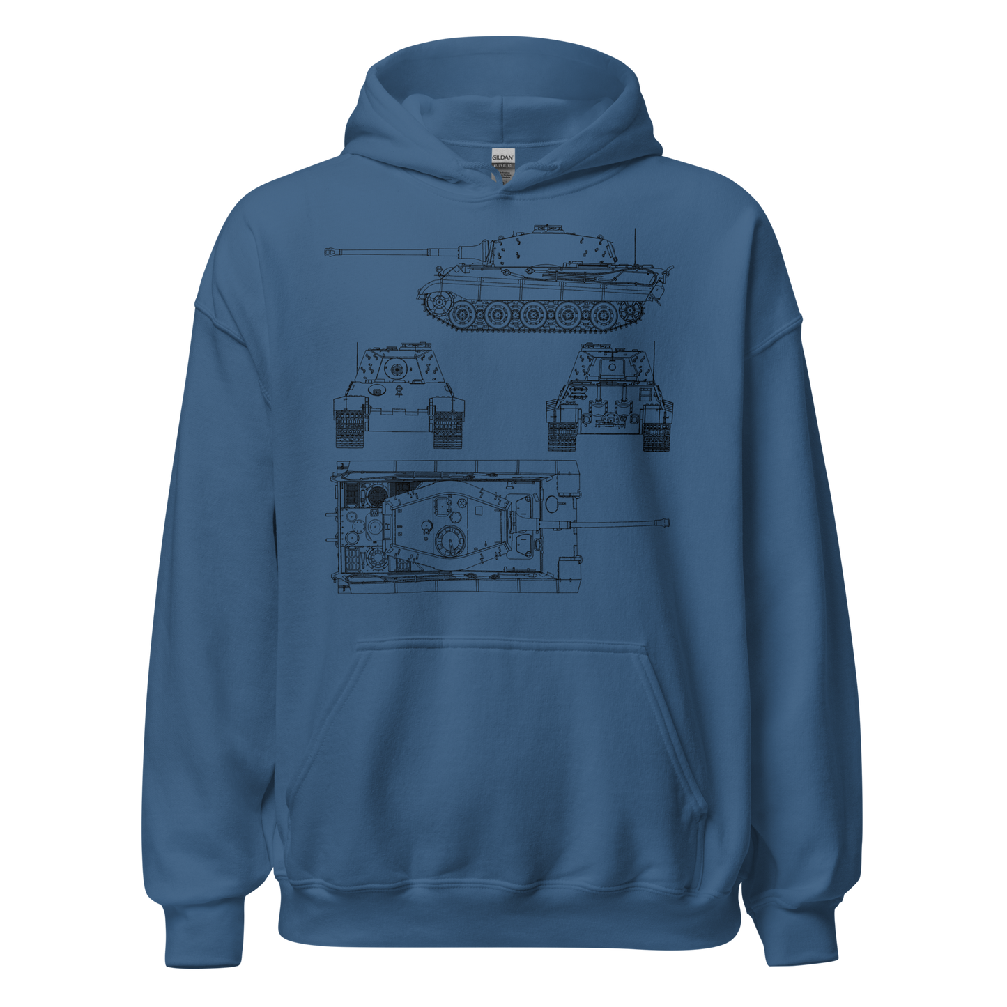 King Tiger II (H) Blueprint Hoody (Panzerkampfwagen Tiger Ausf. B)