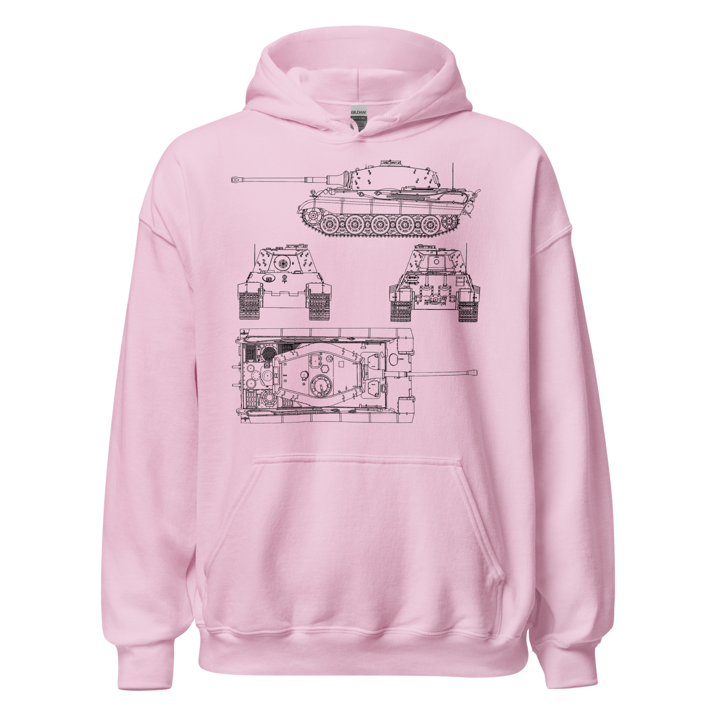 King Tiger II (H) Blueprint Hoody (Panzerkampfwagen Tiger Ausf. B)