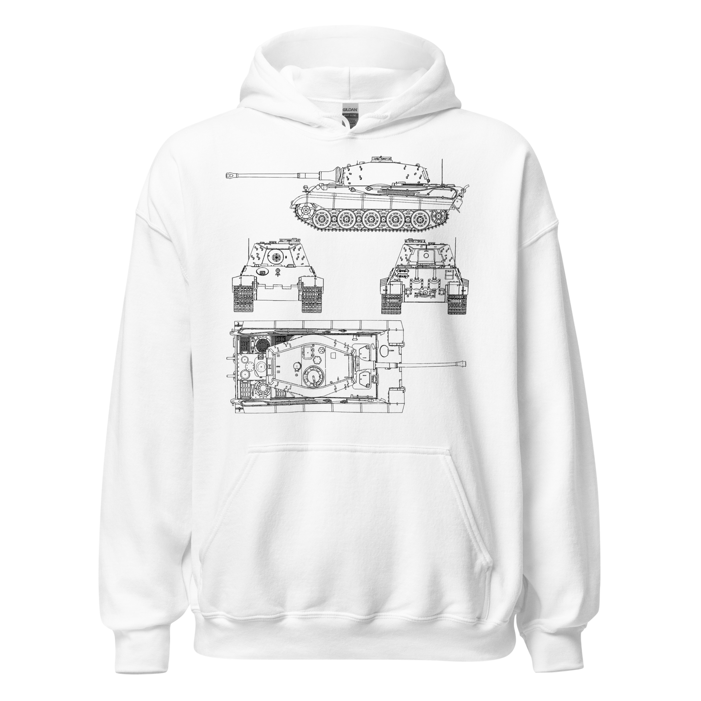 King Tiger II (H) Blueprint Hoody (Panzerkampfwagen Tiger Ausf. B)